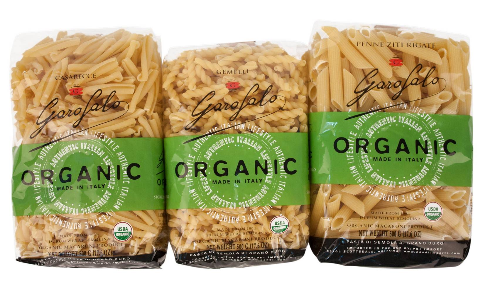 Garofalo, Organic Pasta, Variety Pack, 17.6 oz, 6-Count