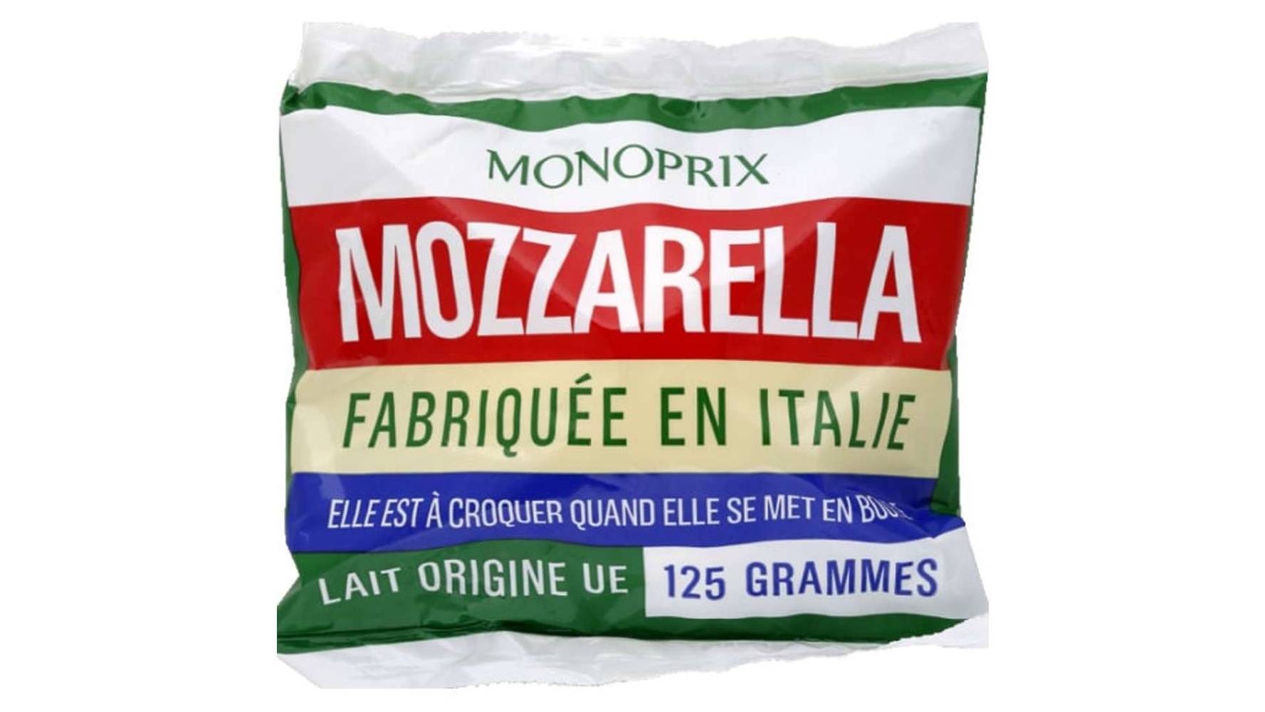 Monoprix Mozzarella Le sachet de 125 g net égoutté