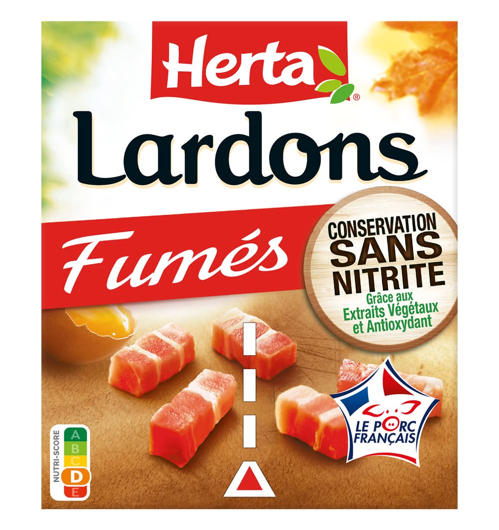 Herta - Lardons fumés sans nitrite (2 x 75g)