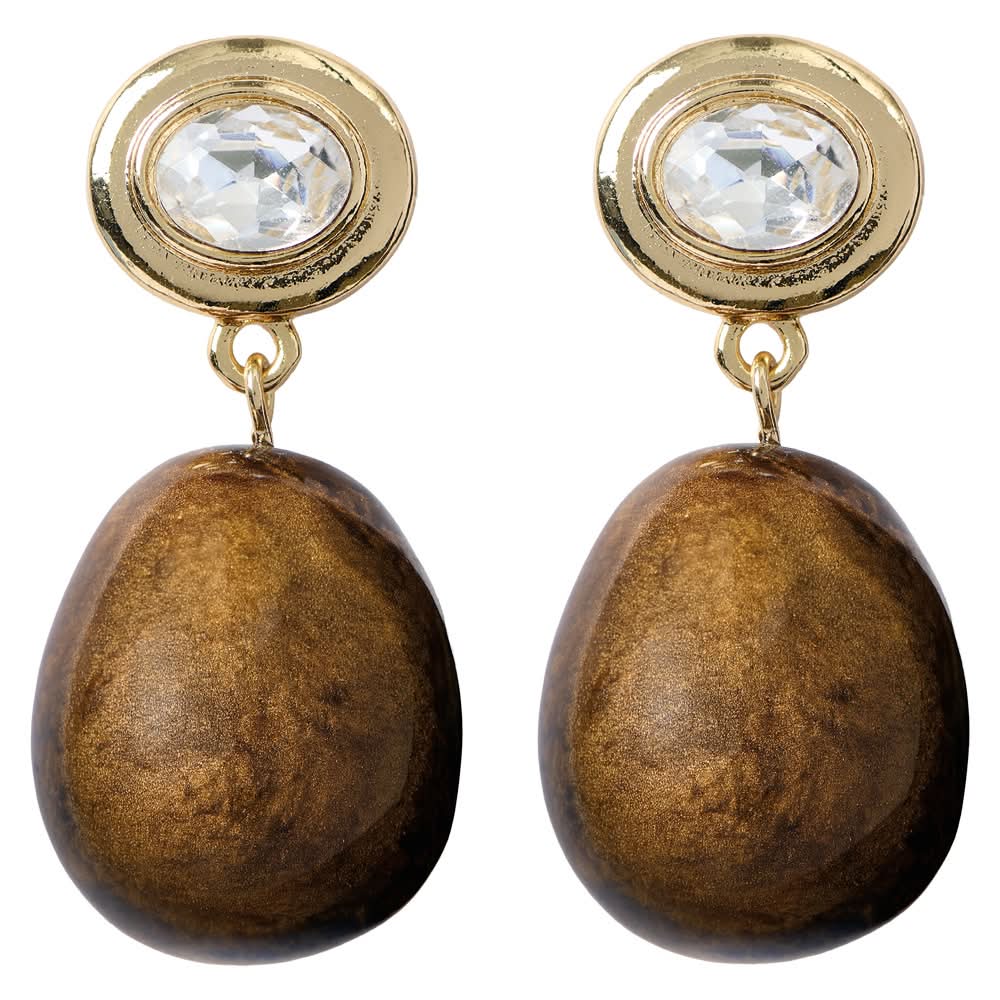 Serra Brown Dangle Everyday Fashion Earrings