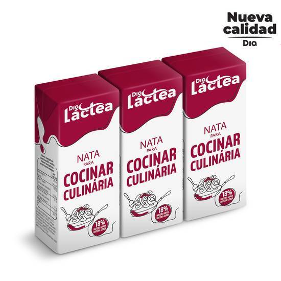 DIA LACTEA nata líquida para cocinar 18% M.G. pack 3 unidades 200 ml