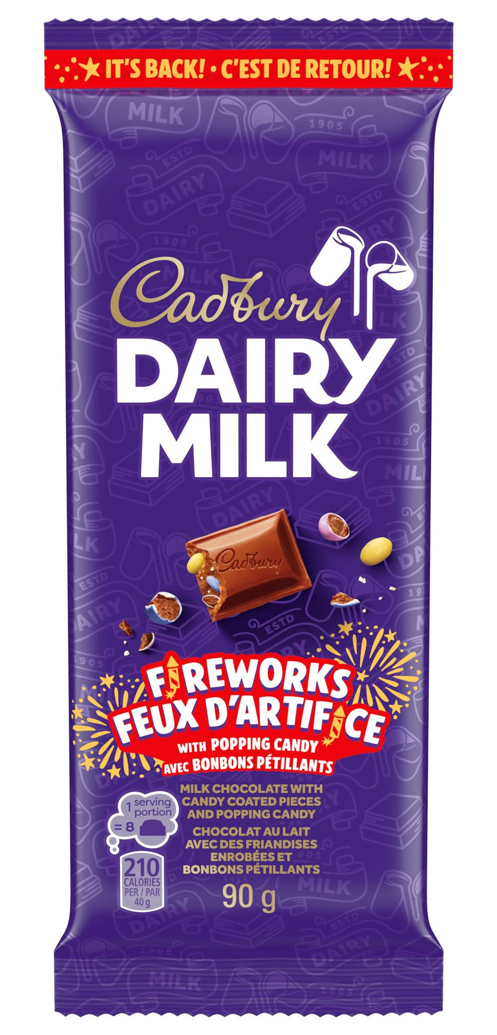 Cadbury Dairy Milk Fireworks With Popping Candy (0.09 kg)
