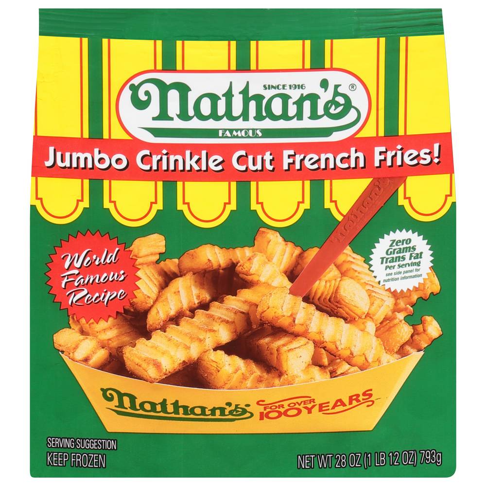 Nathan's Frozen Jumbo Crinkle Cut French Fries