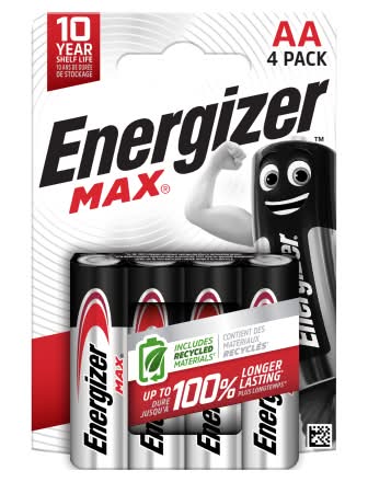 Energizer AA, Max Alkaline Batteries (4 pack)