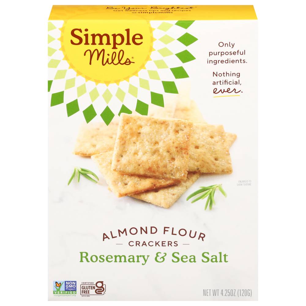 Simple Mills Rosemary and Sea Salt Almond Flour Crackers (4.25 oz)