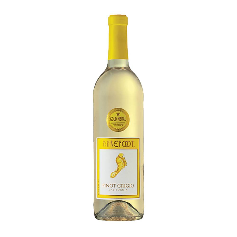 Barefoot · Vino blanco pinot grigio california (750 ml)