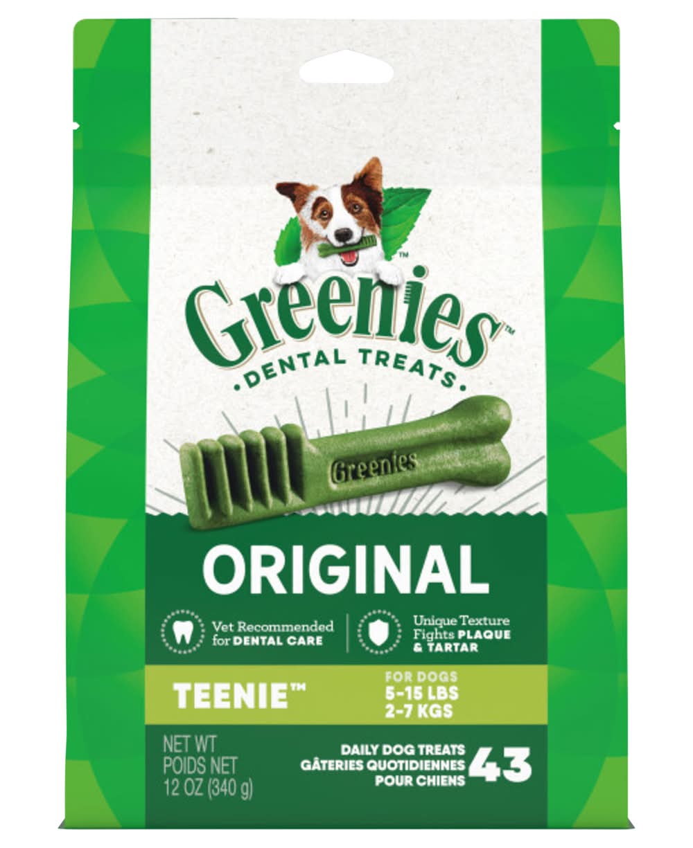 Greenies Original Teenie Dental Dog Treats (12 oz, 43 ct)