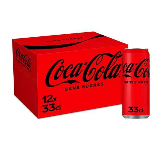 Coca-cola sans sucres frigo pack 12x33cl
