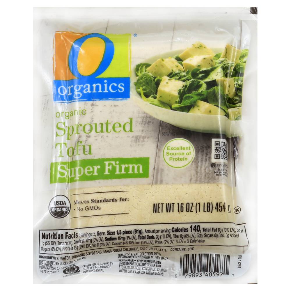 O Organics Sprouted Tofu Super Firm (1 lbs)