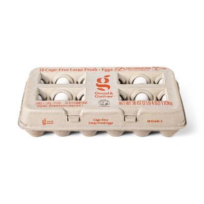 Good & Gather Cage Free Large White Fresh Grade a Eggs (18 ct)