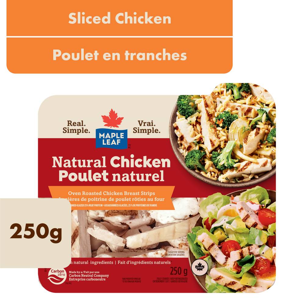 Maple Leaf Natural Sliced Chicken (250 g)
