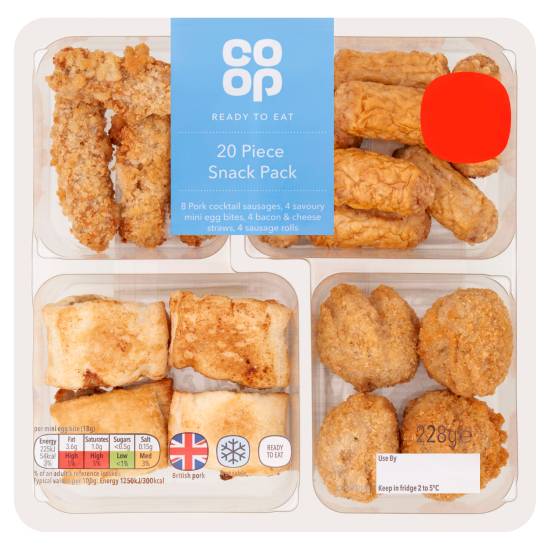 Co-Op 20 Piece Snack pack 228g