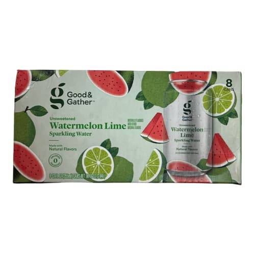 Good & Gather Watermelon Lime Sparkling Water (8 x 12 fl oz)