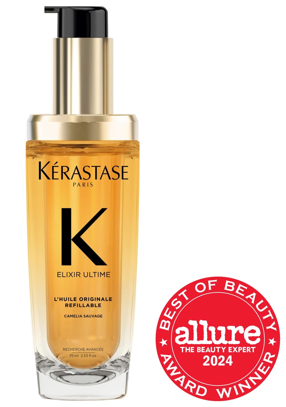 KéRastase Elixir Ultime Refillable Hydrating Hair Oil for Shine 2.53 oz / 75 mL