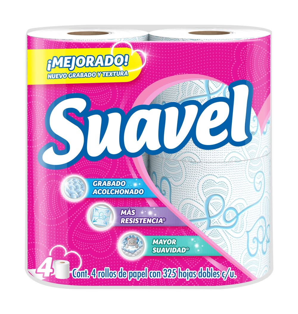 Suavel · Papel higiénico de doble hoja (4 un)