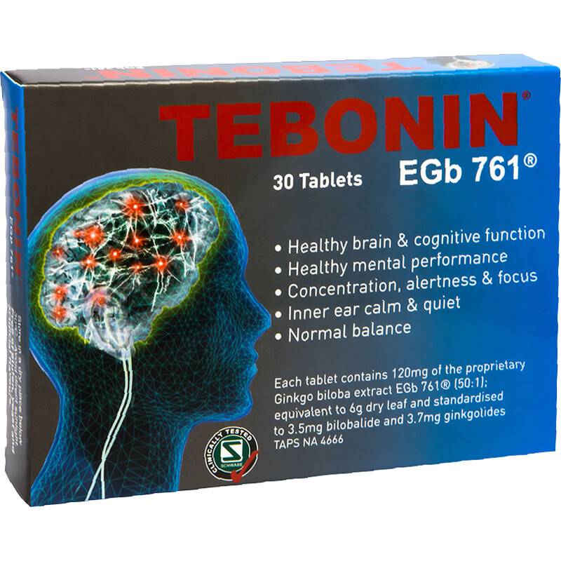 TEBONIN Brain Health Egb761 30tabs