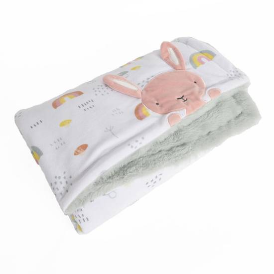 George Baby Plush Reversible Fur Blanket Rainbow Bunny (1 unit)