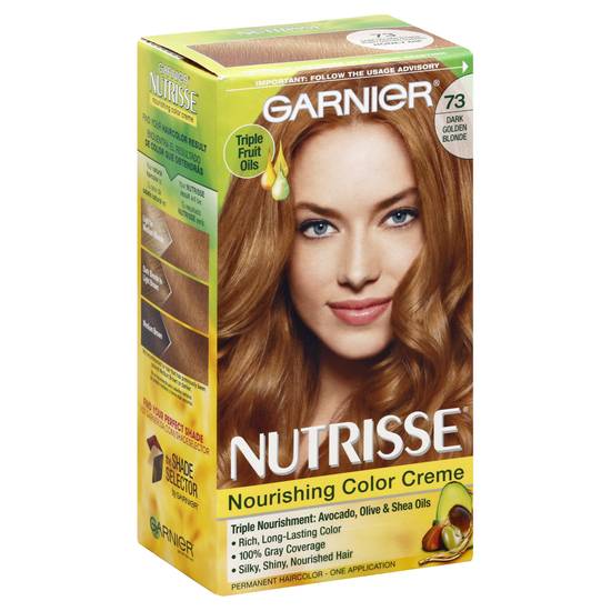 Garnier Nutrisse Nourishing Color Creme Dark Golden Blonde 73 Permanent Haircolor