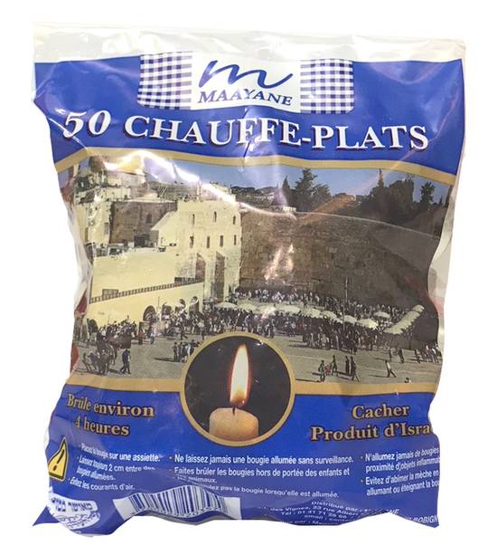 Maayane - Bougies chauffe plats (50 pièces)