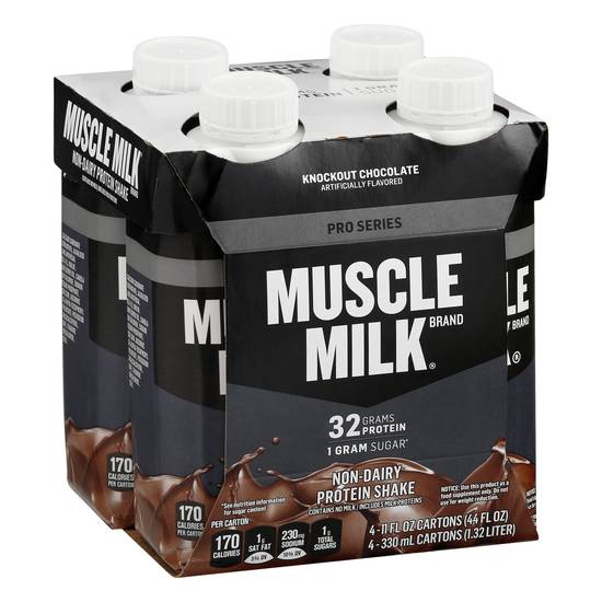 Muscle Milk Pro Knockout Chocolate Protein Shake (4 ct, 11 fl oz )