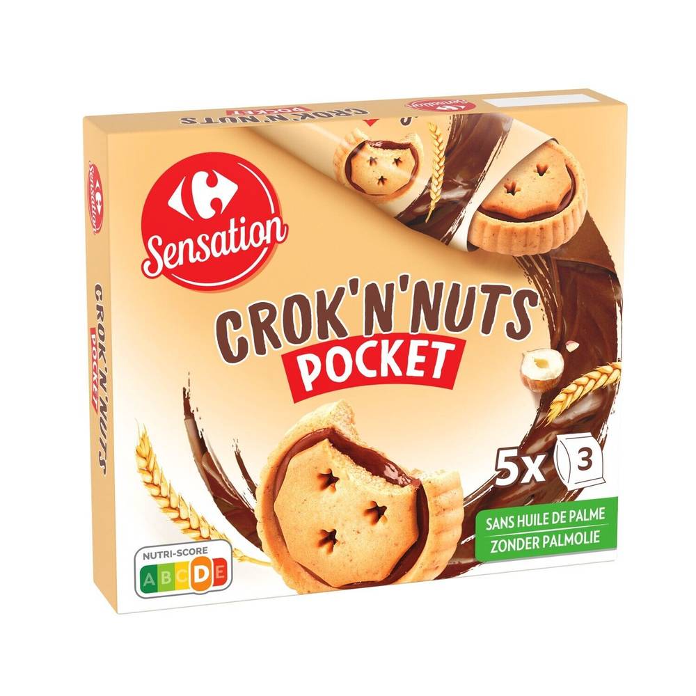 Carrefour Sensation - Crok'n'nuts biscuits (15 unités)