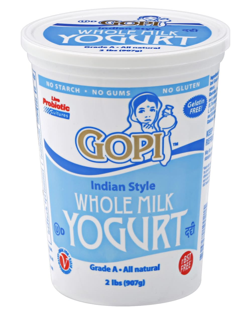 Gopi Indian Style Whole Milk Yogurt (2 lbs)