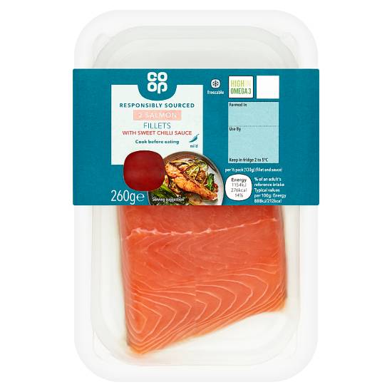 Co-Op Salmon Fillets With Sweet Chilli Sauce