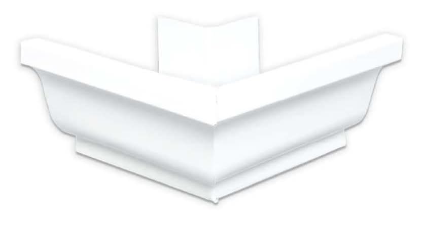 Amerimax Home Products 5 In. White Aluminum K-Style Outside Gutter Miter