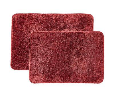 Ashville Bath Mat Set, Burgundy (2 ct)