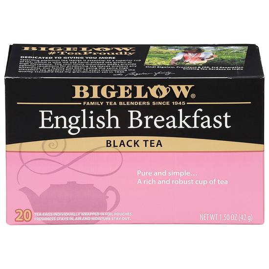 Bigelow English Breakfast Black Tea (20 ct, 1.50 oz)