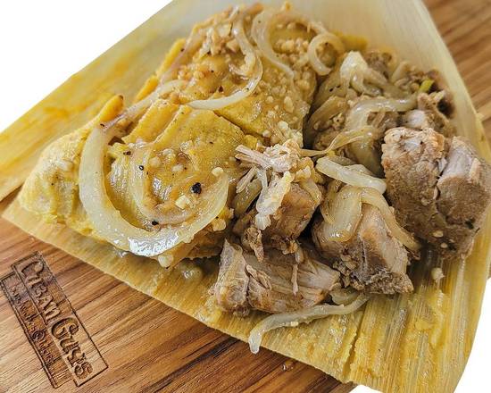 Order Tamale with Pulled Pork food online from Cuban Guys store, Palmetto Bay on bringmethat.com