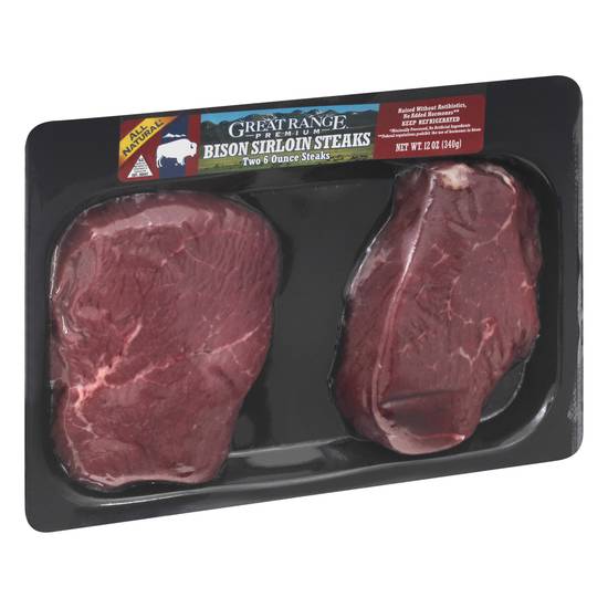 Great Range Premium Bison Sirloin Steaks