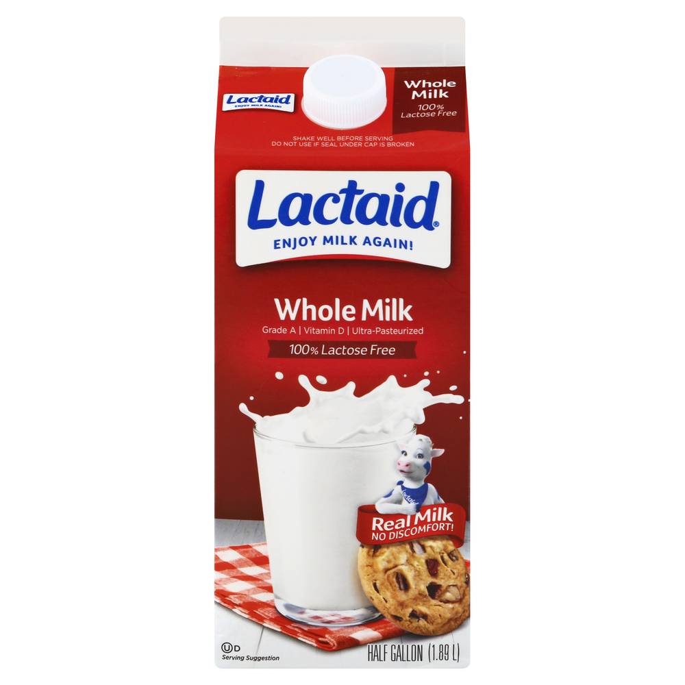 Lactaid 100% Lactose Free Whole Milk (0.5 gal)