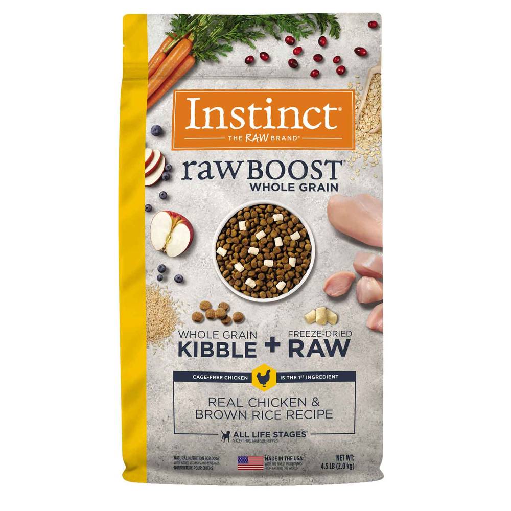 INSTINCT Raw Boost Whole Grain Real Chicken Brown Rice Dry Dog Food (72 oz)