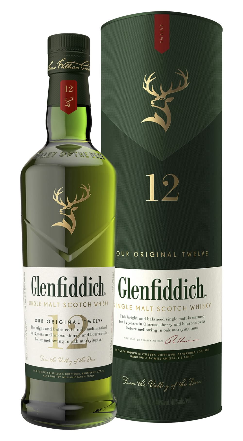 Glenfiddich Single Malt Scotch Whisky 12 Year Old (700ml)