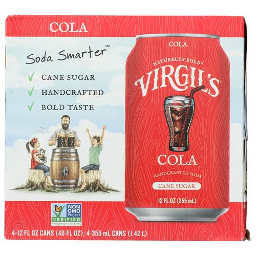 Virgil's Handcrafted Cola Soda 4 Pack