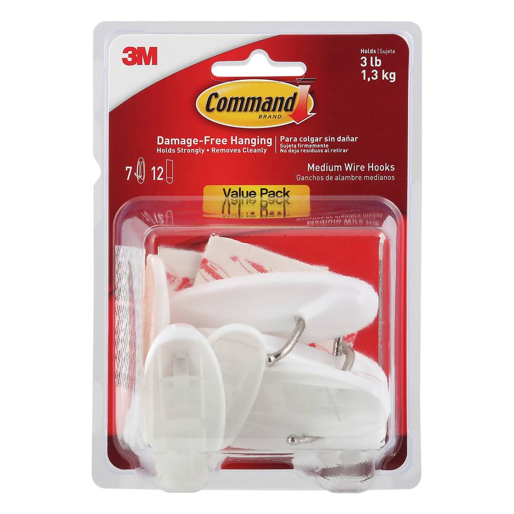 Command Damage Free Hanging Wire Hooks, Medium (7 ct)