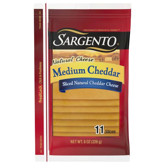 Sargento Medium Cheddar Cheese Slices (11 ct)