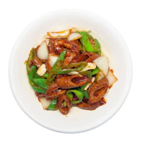 Fiery Intestine Loaded Noodles / 火爆肥肠盖浇面