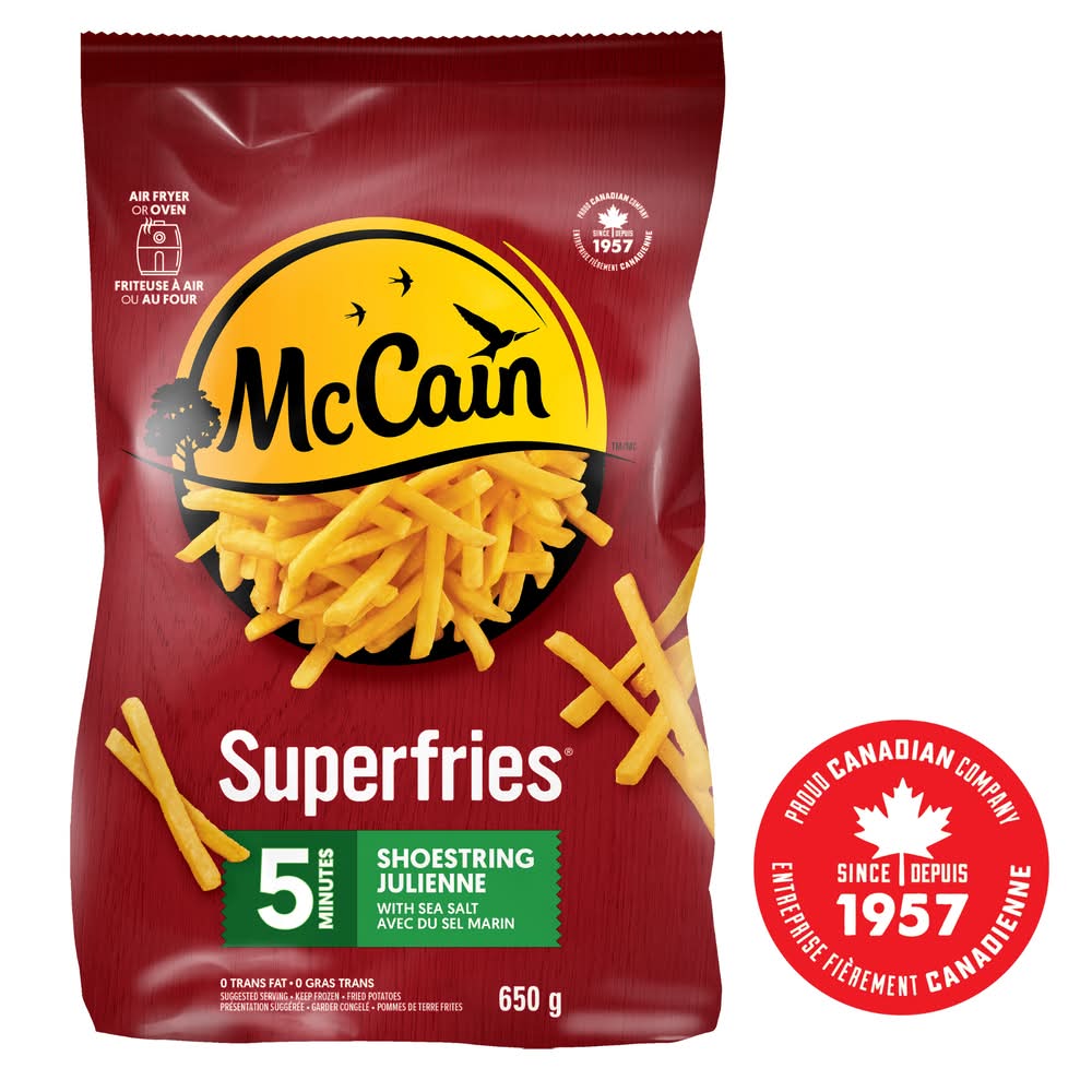 McCain Superfries 5 Minute Shoestring Fries, Sea Salt (650 g)