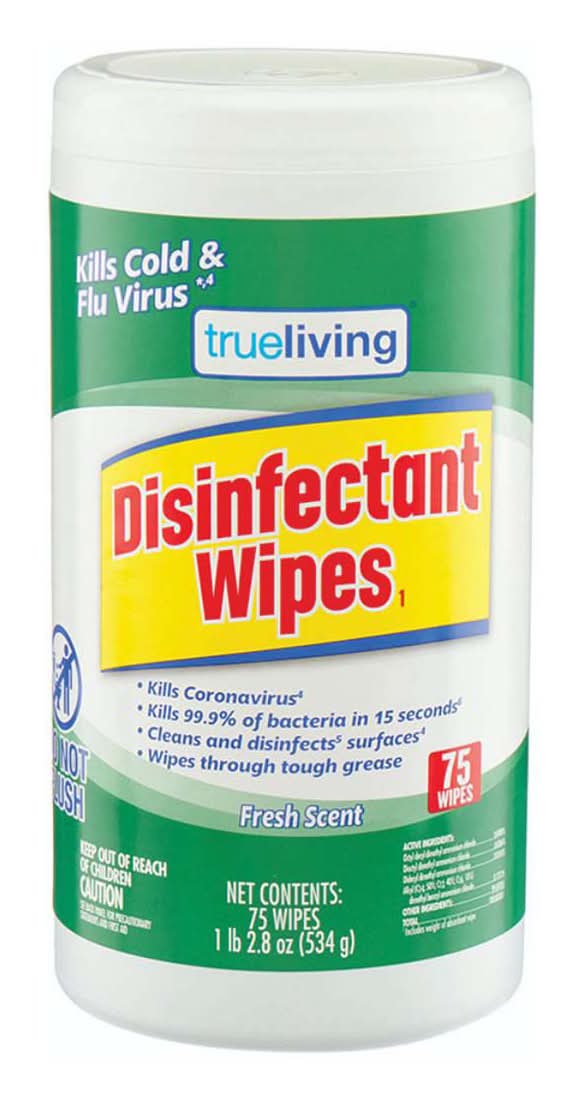 True Living Disinfectant Wipes, Fresh (534 g, 75 ct)