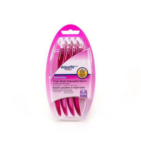 Equate rasoirs jetables à triple lame d'equate pour femmes (4 rasoirs) - women's triple blade disposable razors (4 units)