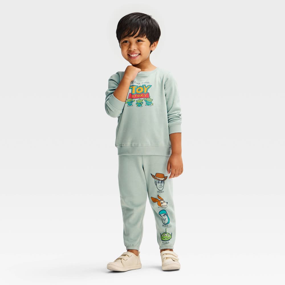 Toy Story Toddler Boys' Friendship Sweatshirt & Pants Set, 3T, Blue