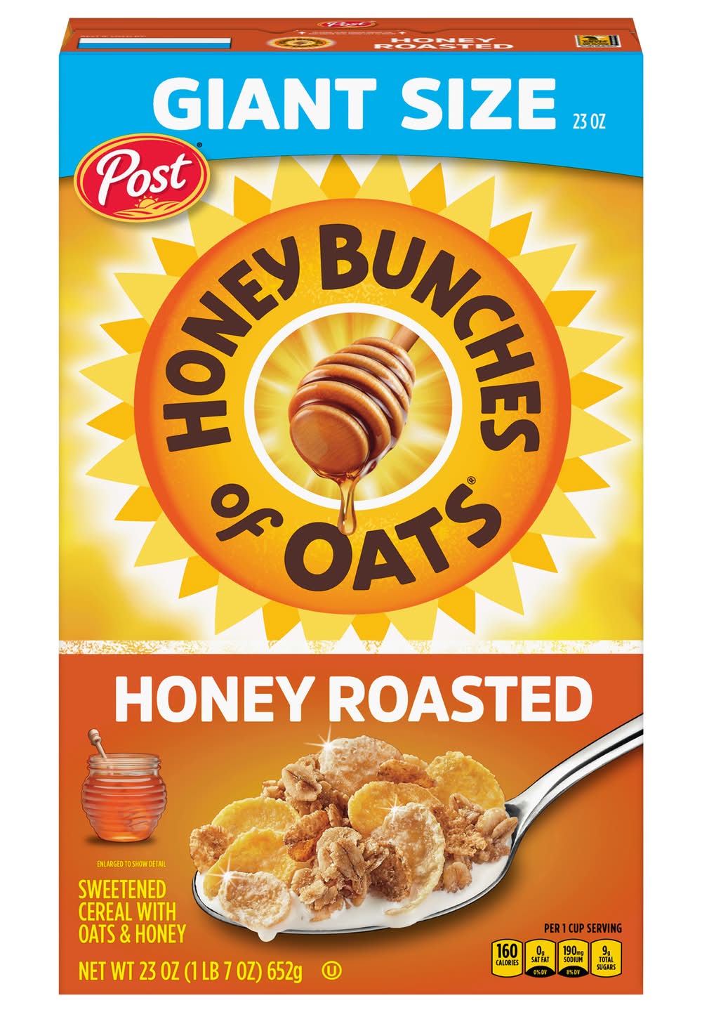 Honey Bunches Of Oats Cereal, Honey Roasted (23 oz)