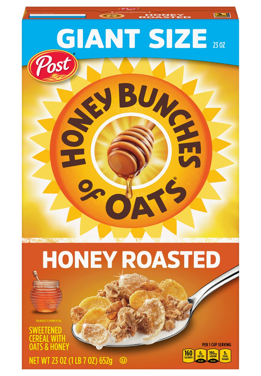 Honey Bunches Of Oats Cereal, Honey Roasted (23 oz)
