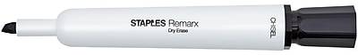 Staples Remarx Dry Erase Markers, Chisel Point, Black, 4/Pack (29210)