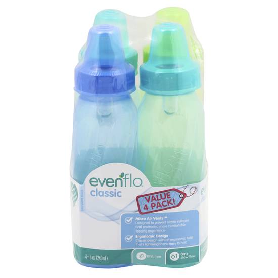 Evenflo Classic Slow Flow Standard Neck Bottles (4 ct)
