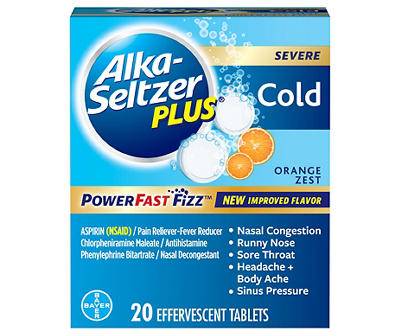 Alka-Seltzer Orange Zest Power Fast Fizz Effervescent Tablets (20 ct)