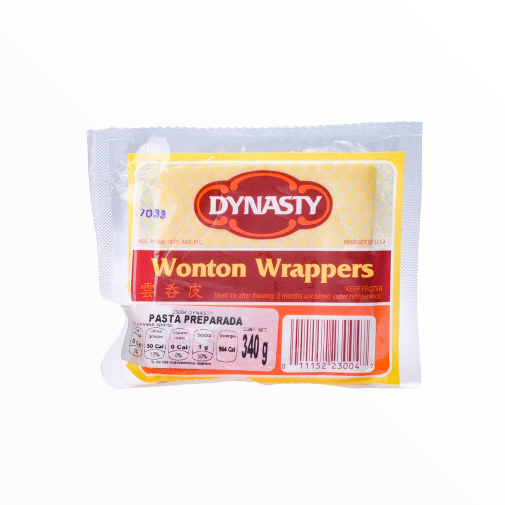 Dynasty wonton wrappers (340gr)