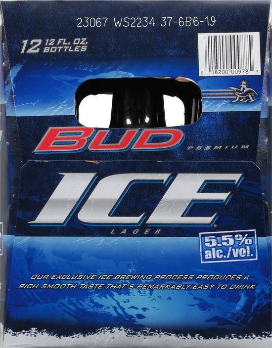Bud Ice Premium Lager Beer (12 ct, 12 fl oz)